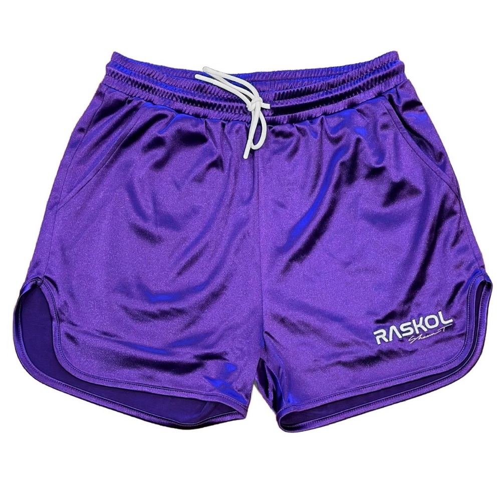 Raskol Apparel Purple Silk Shorts